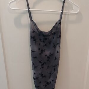 Wild Fable Gray Floral Slip Dress Size M NWT
